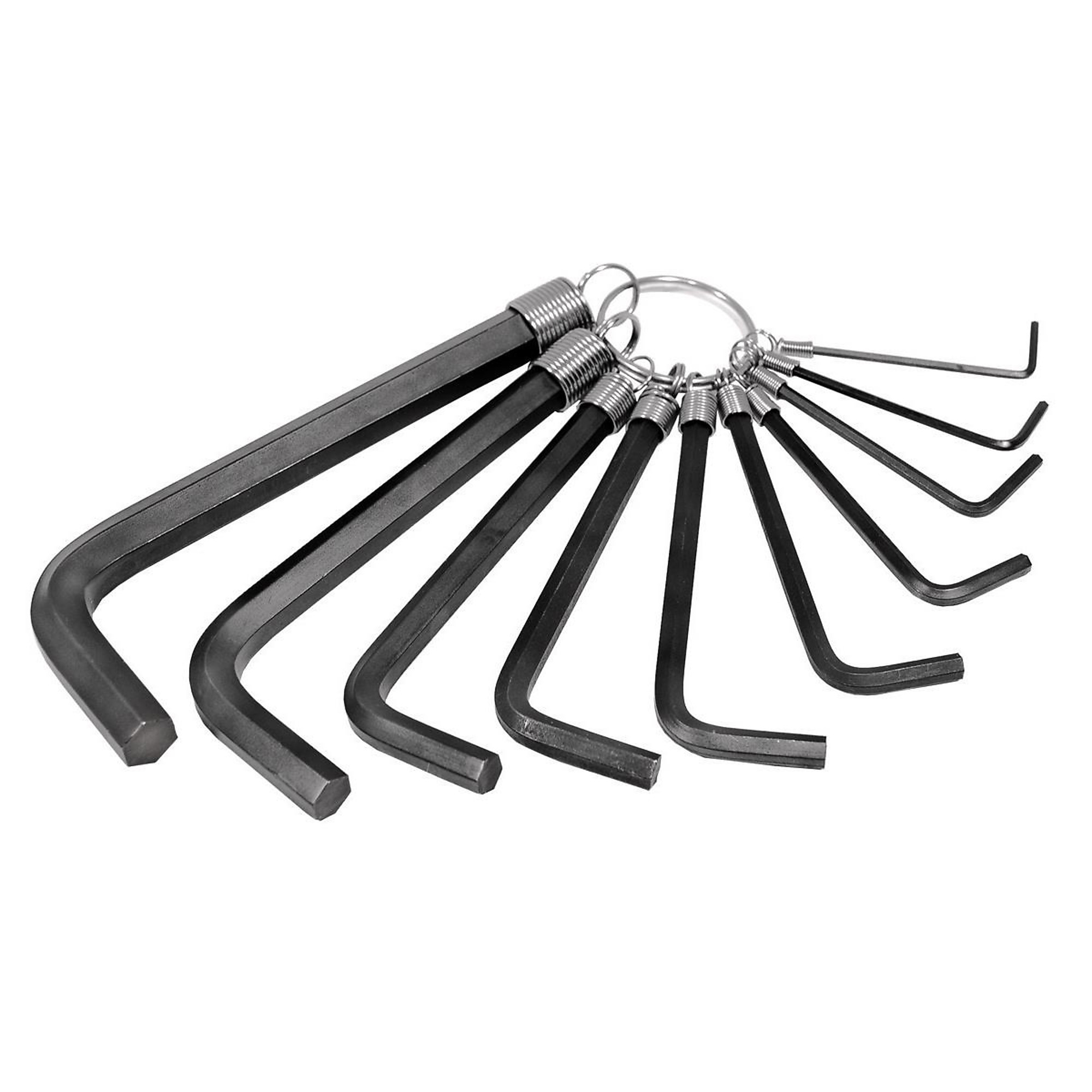 K Tool International Hex Key Set — 10-Pc., Metric, 1.5mm to 10mm, Chamfered Ends, Model# KTI71480